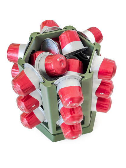 360 Rotatable Nespresso Coffee Capsule Carousel Storage Rack