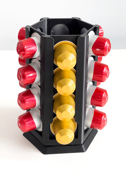 360 Rotatable Nespresso Coffee Capsule Carousel Storage Rack