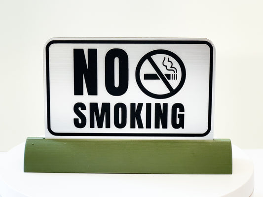 Sleek Acrylic "No Smoking" Table Sign – Simple, Stylish, and Effective