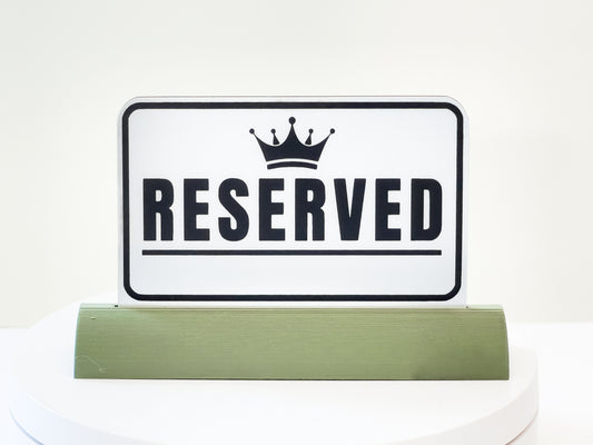 Elegant Acrylic "Reserved" Table Sign – Stylish, Clear & Professional