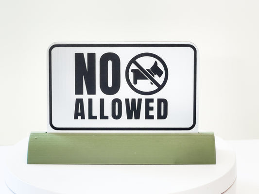 Sleek Acrylic "No Pets Allowed" Sign – Clear & Professional