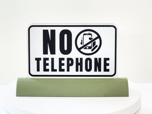 Stylish Acrylic "No Mobile Phones Allowed" Sign – Clean & Professional