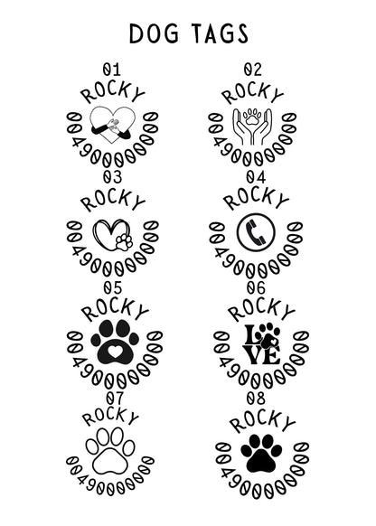 Pet tag ID from aluminium