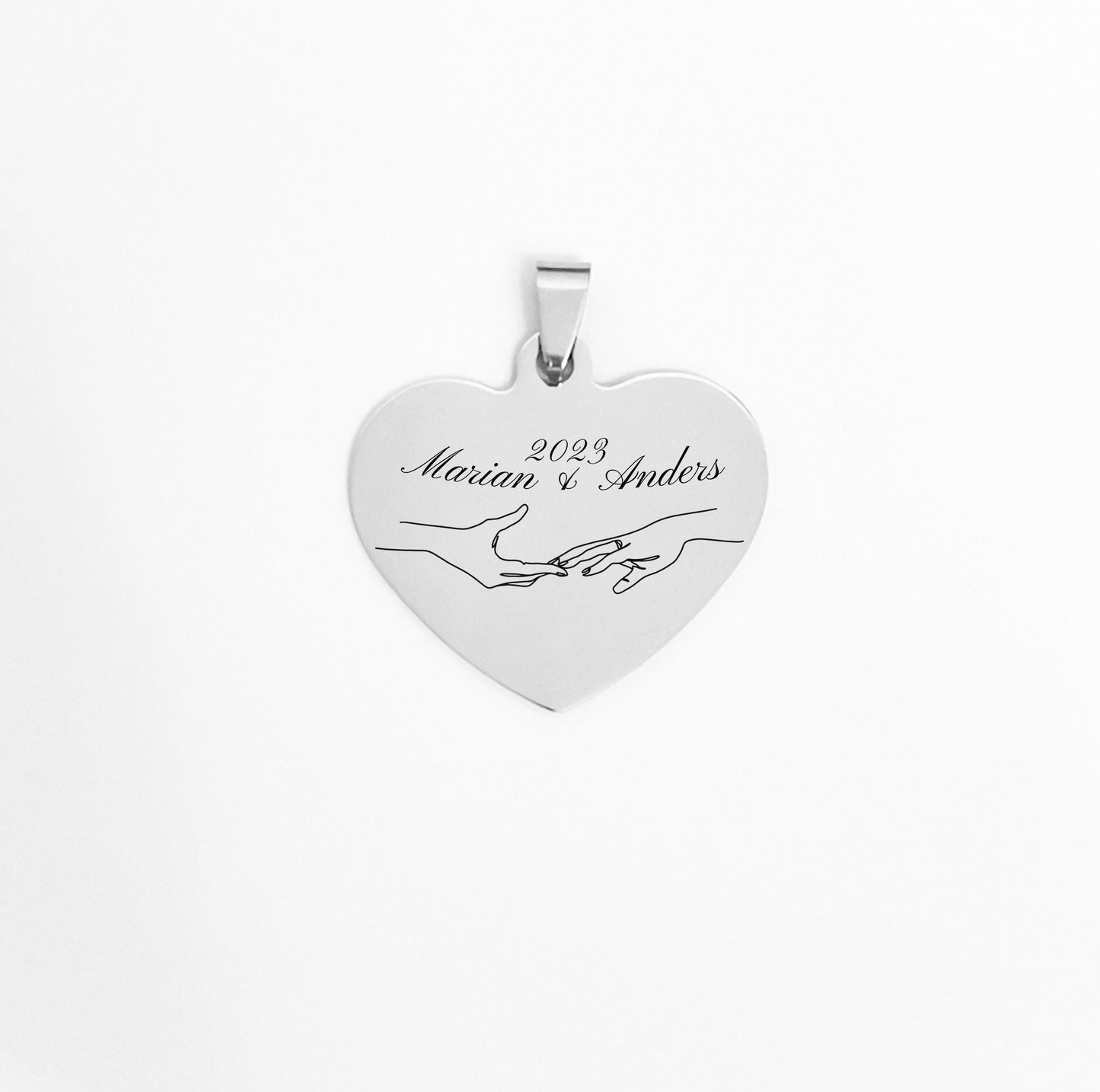 Personalisierte gravierte Halsketten Herz