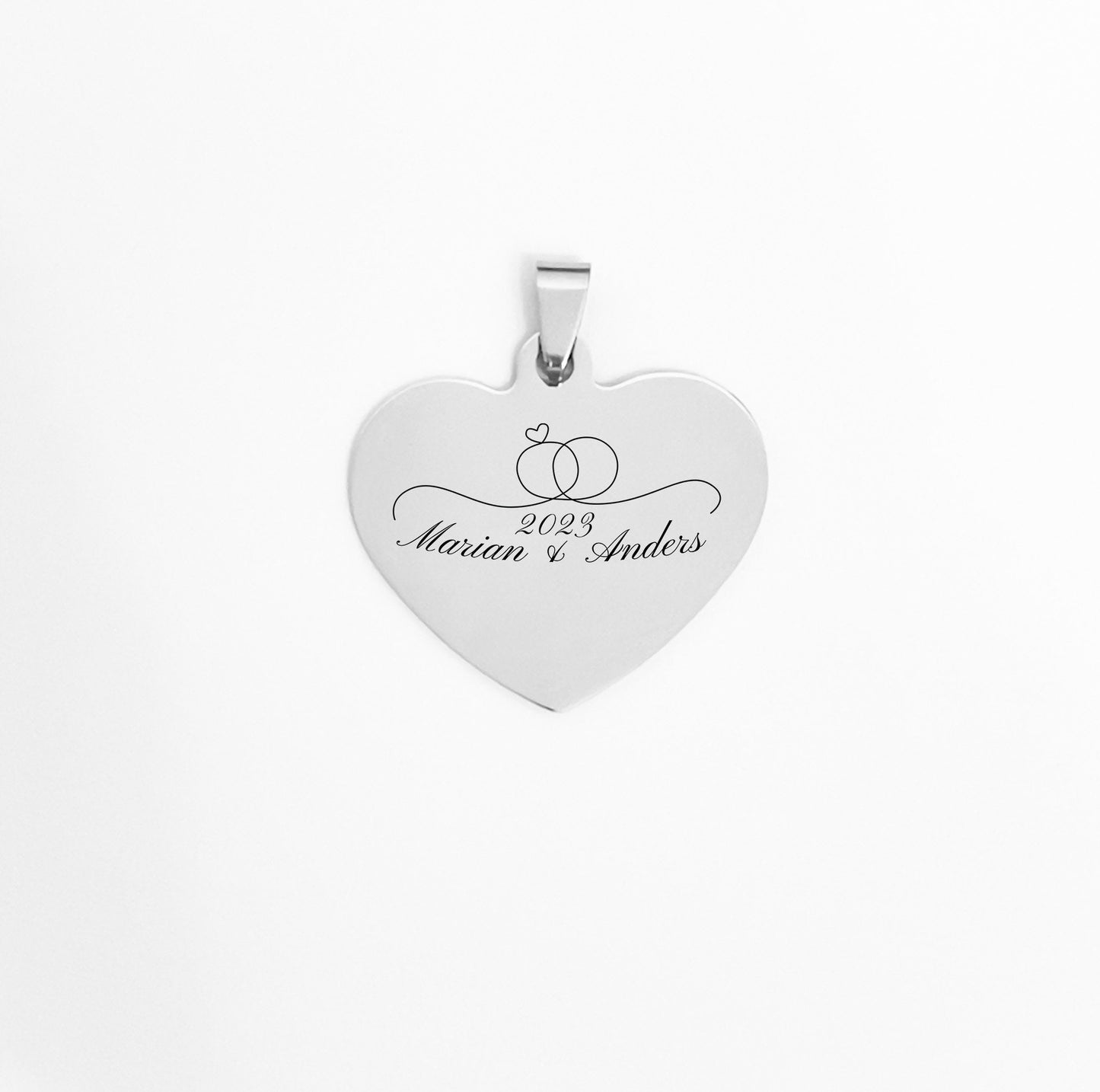 Personalisierte gravierte Halsketten Herz