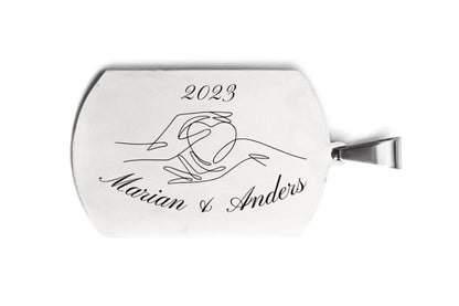 Персонализирана гравирана висулка от неръждаема стомана