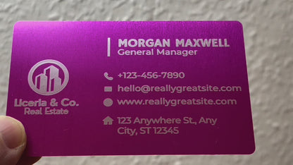 Custom Engraved Aluminum Business Cards – Make Your First Impression Unforgettable!