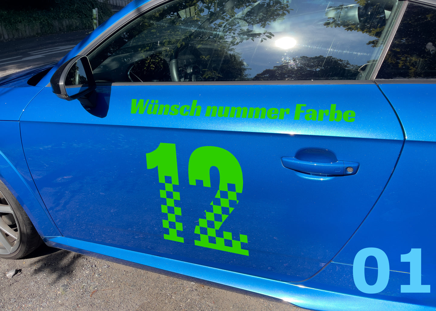 Racing car custom number