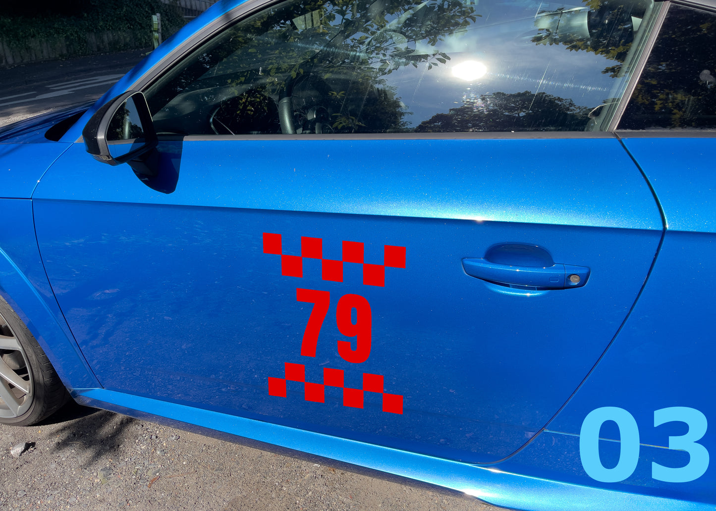 Racing car custom number