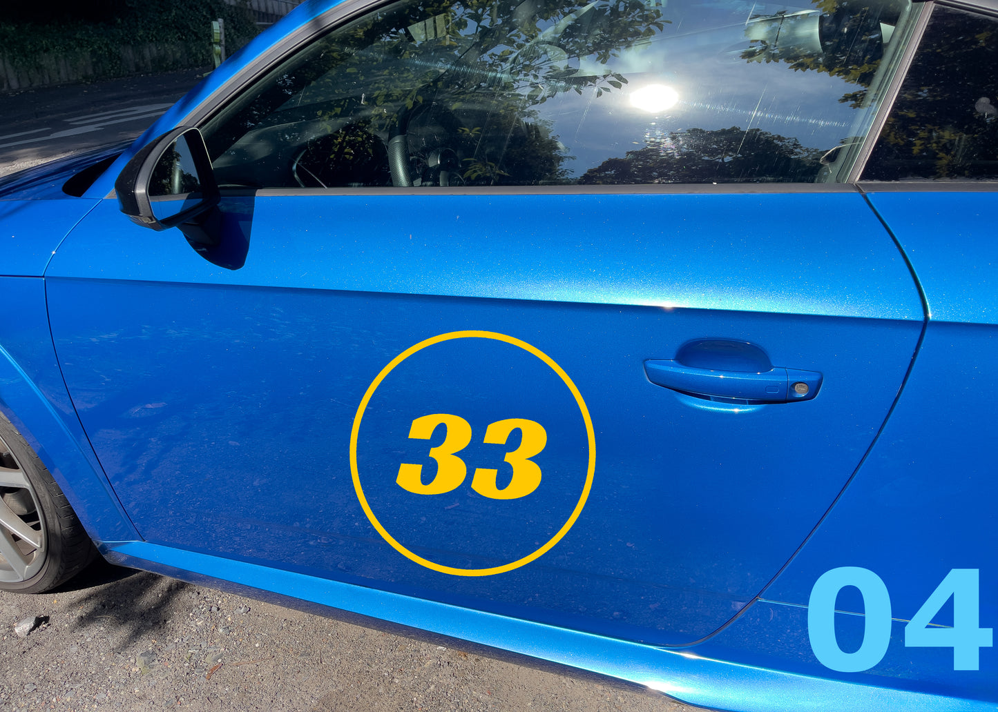 Racing car custom number