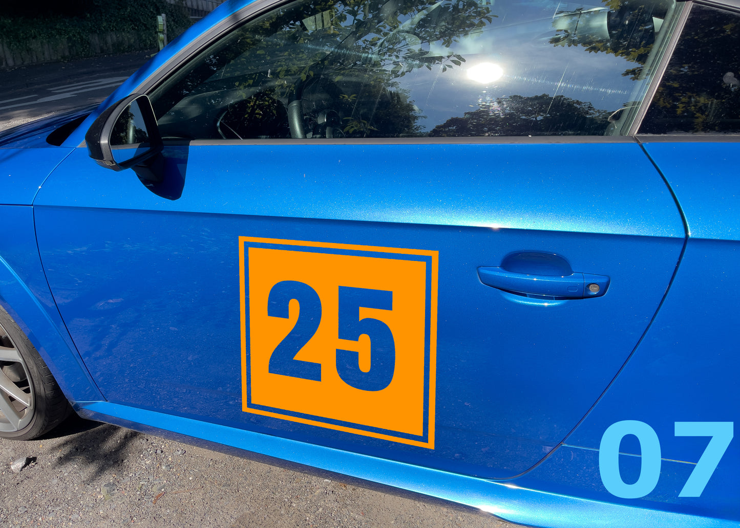 Racing car custom number