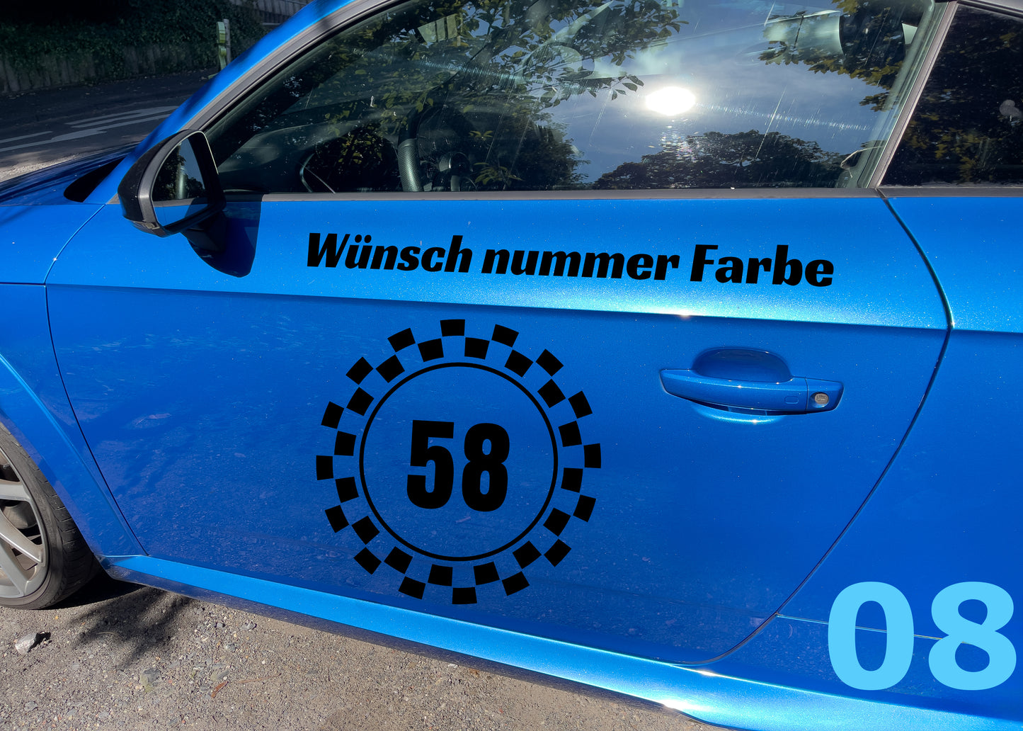 Racing car custom number