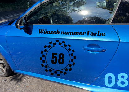 Racing car custom number